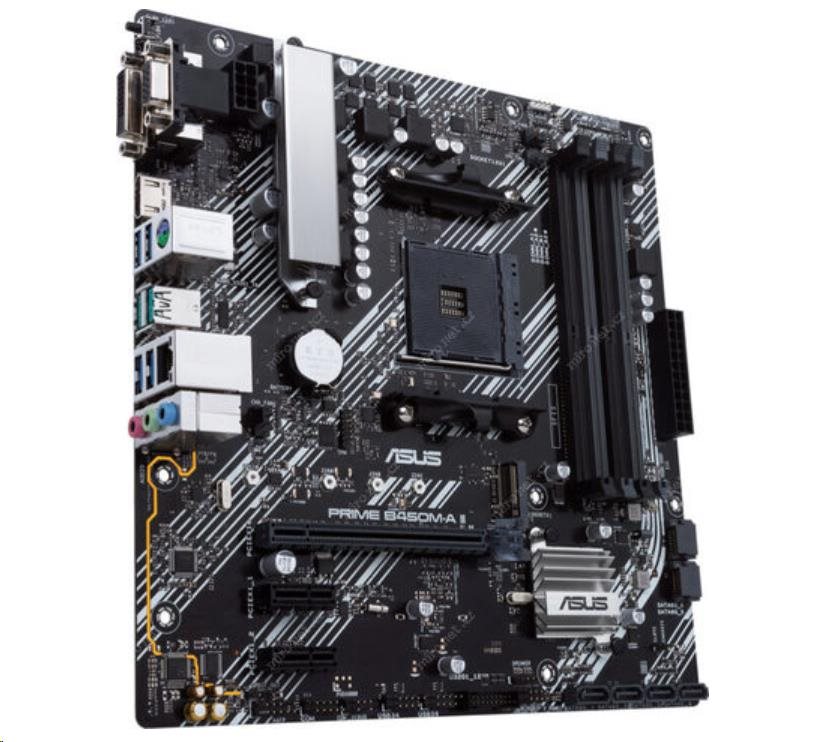 ASUS MB Sc AM4 PRIME B450M-A II,  AMD B450,  4xDDR4,  1xHDMI,  1xDVI,  1xVGA,  mATX1 