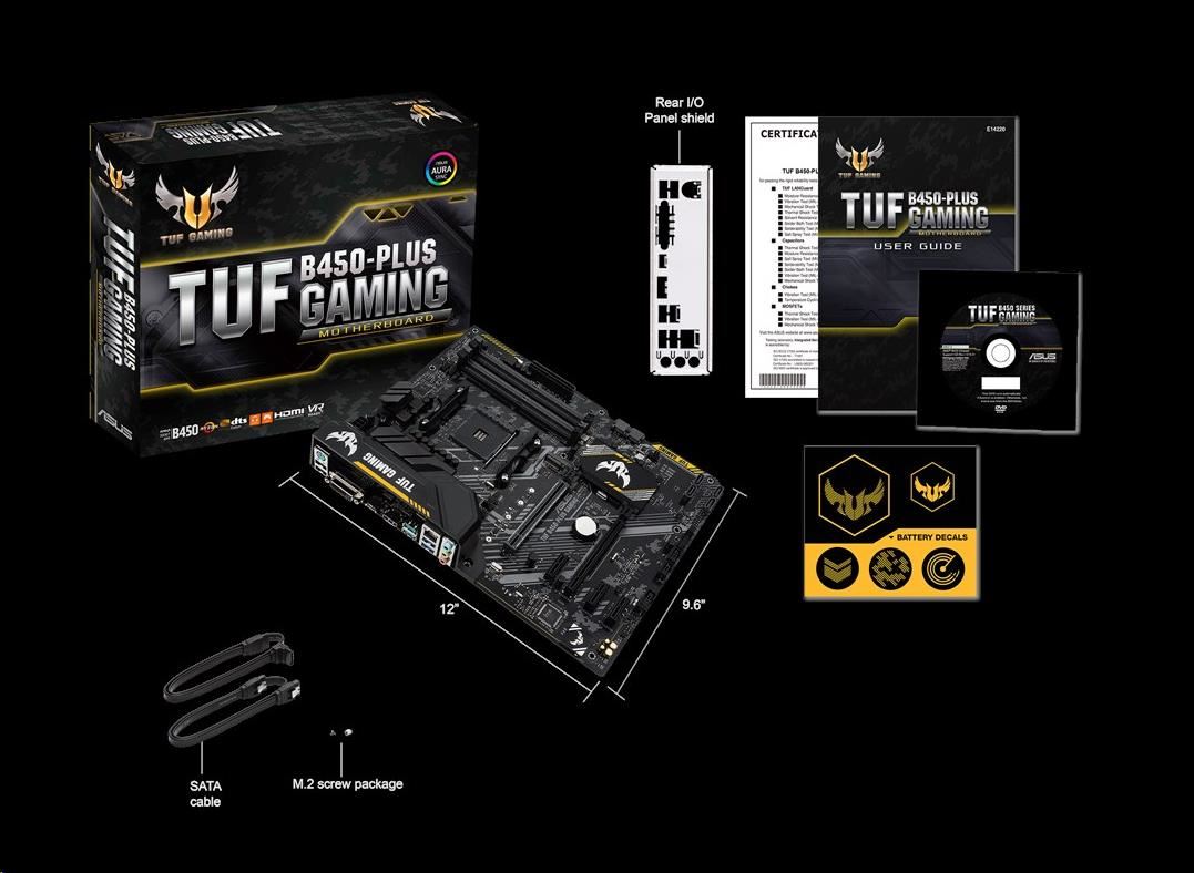 ASUS MB Sc AM4 TUF GAMING B450-PLUS II,  AMD B450,  4xDDR4,  1xDP,  1xHDMI2 