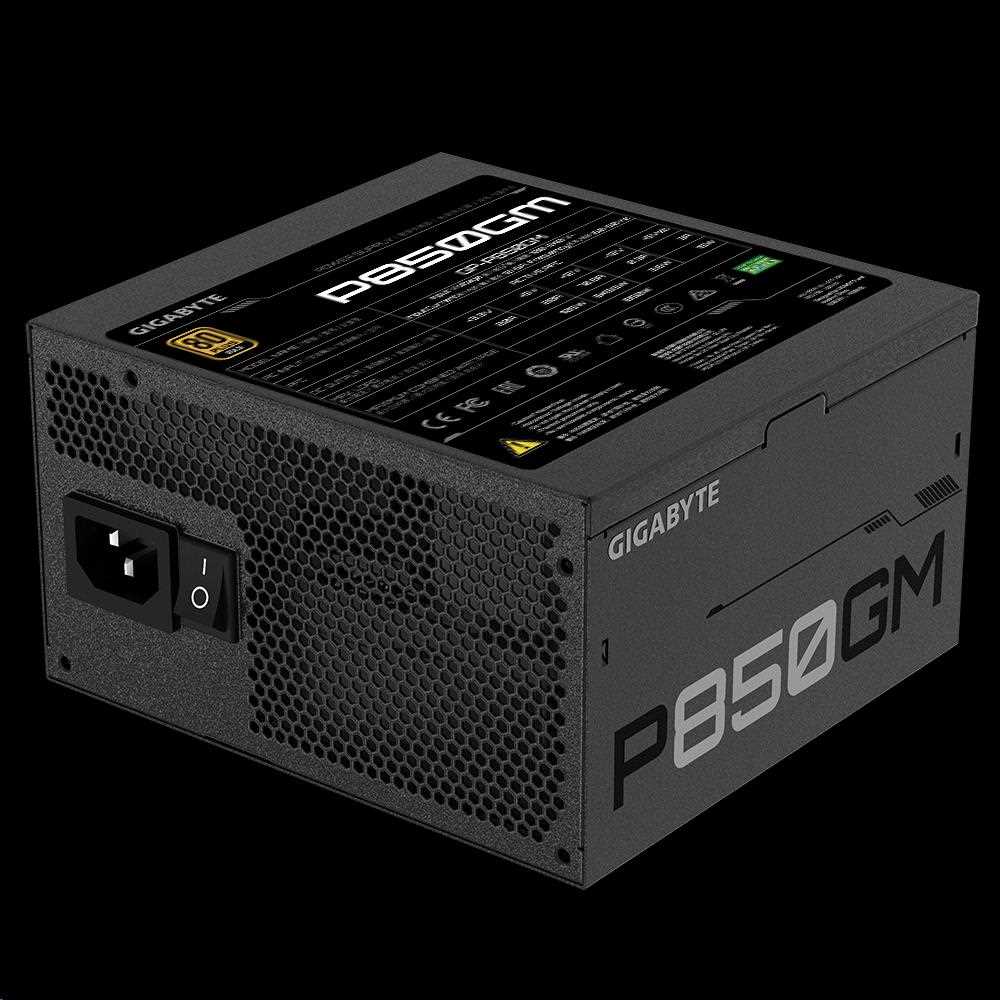 Napájací zdroj GIGABYTE P850GM,  850W,  80plus gold,  modulárny,  120 mm ventilátor3 