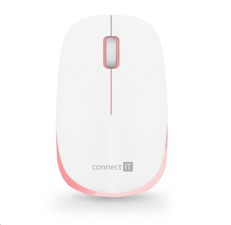 CONNECT IT Combo bezdrátová bílo-růžová klávesnice + myš,  CZ + SK layout6 