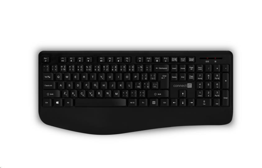 CONNECT IT Combo bezdrátová černá klávesnice + myš,  CZ + SK layout4 