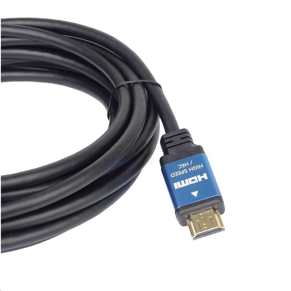 PREMIUMCORD HDMI - Ultra HDTV kábel,  3 m (kov,  pozlátené konektory)3 