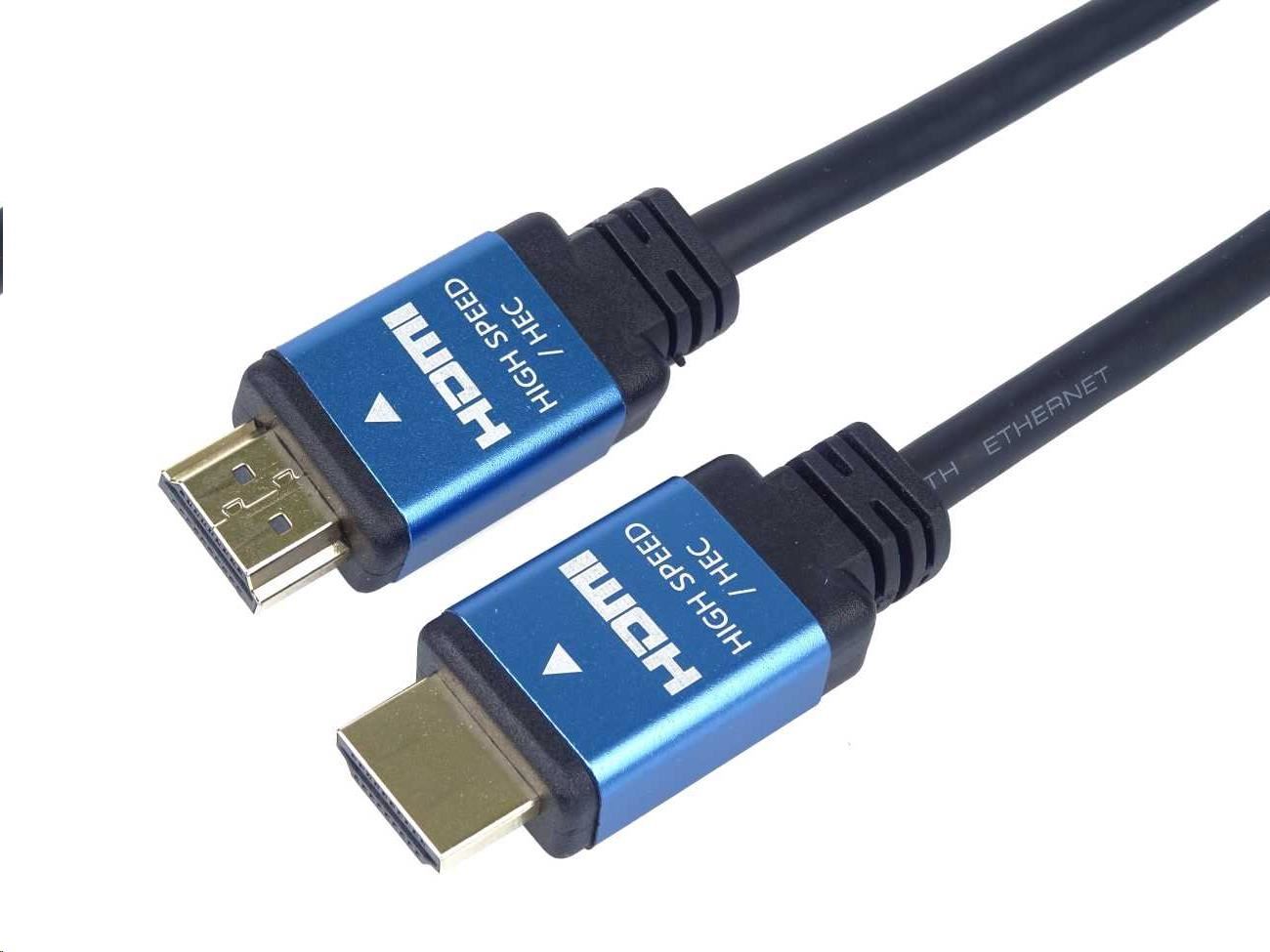 PREMIUMCORD HDMI - Ultra HDTV kábel,  3 m (kov,  pozlátené konektory)5 