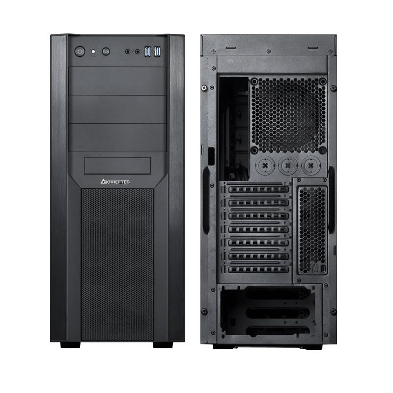 CHIEFTEC Miditower skriňa CW-01B-OP čierna,  ATX,  2x USB 3.0 /  3.1 Gen 11 