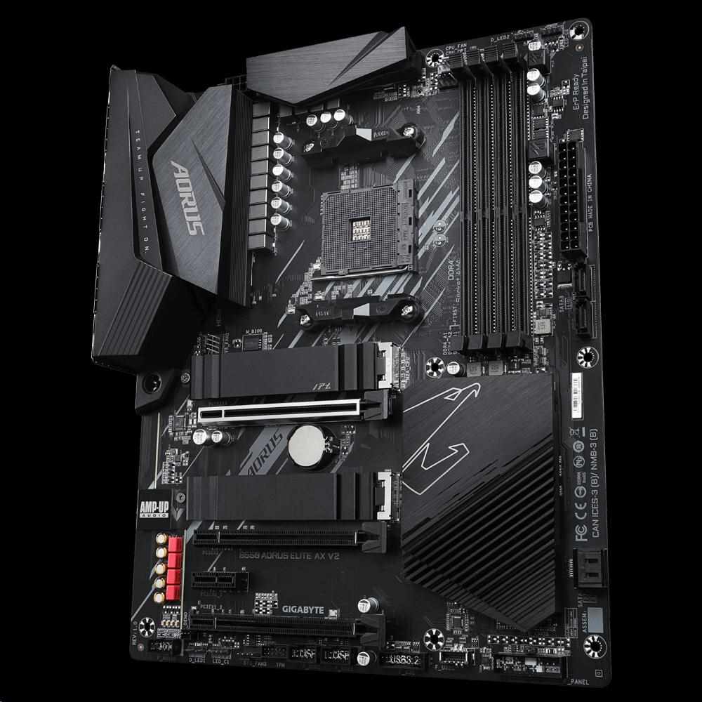 GIGABYTE MB Sc AM4 B550 AORUS ELITE AX V2,  AMD B550,  4xDDR4,  1xDP,  1xHDMI0 