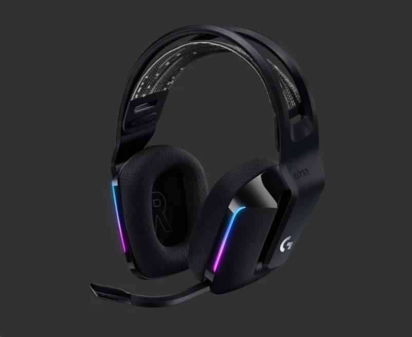 Logitech herní sluchátka G733,  LIGHTSPEED Wireless RGB Gaming Headset,  EMEA,  black0 