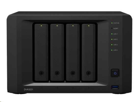 Synology DVA3221 (4C/AtomC3538/2,1GHz/8GBRAM/GTX1650/4xSATA/3xUSB3.0/2xSATA/1xCOM/4xGbE)5 