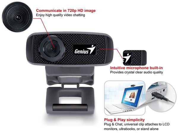 GENIUS webová kamera FaceCam 1000X V2/  HD/  720P/  USB2.0/  UVC/  mikrofón5 