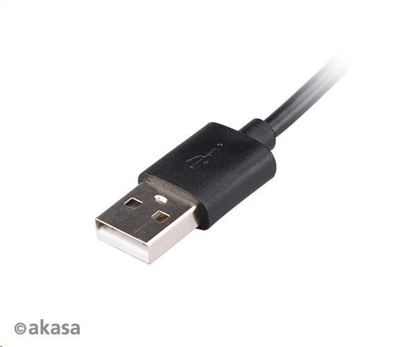 Kábel AKASA USB-A 2.0 na Micro-B,  napájací kábel s prepínačom (pre Raspberry Pi 3 /  2 /  1 /  Zero),  1.5m3 