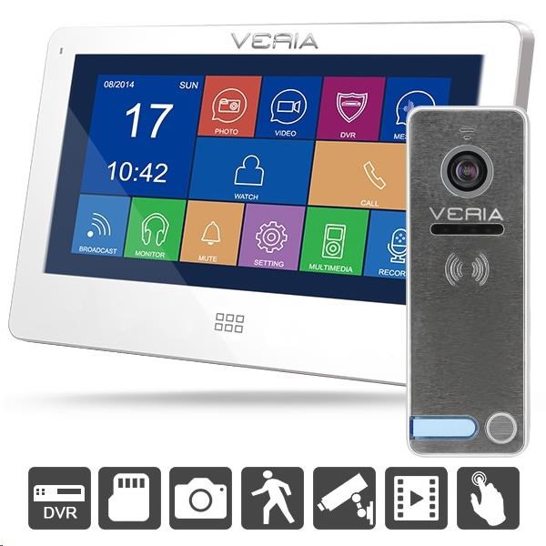 VERIA  SET videotelefon 7077B bílý + vstupní stanice 2300 