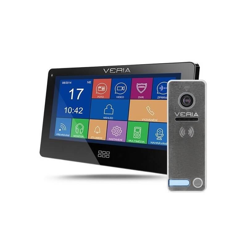 VERIA SET Dveřní videotelefon 7077C černý + VERIA 2300 
