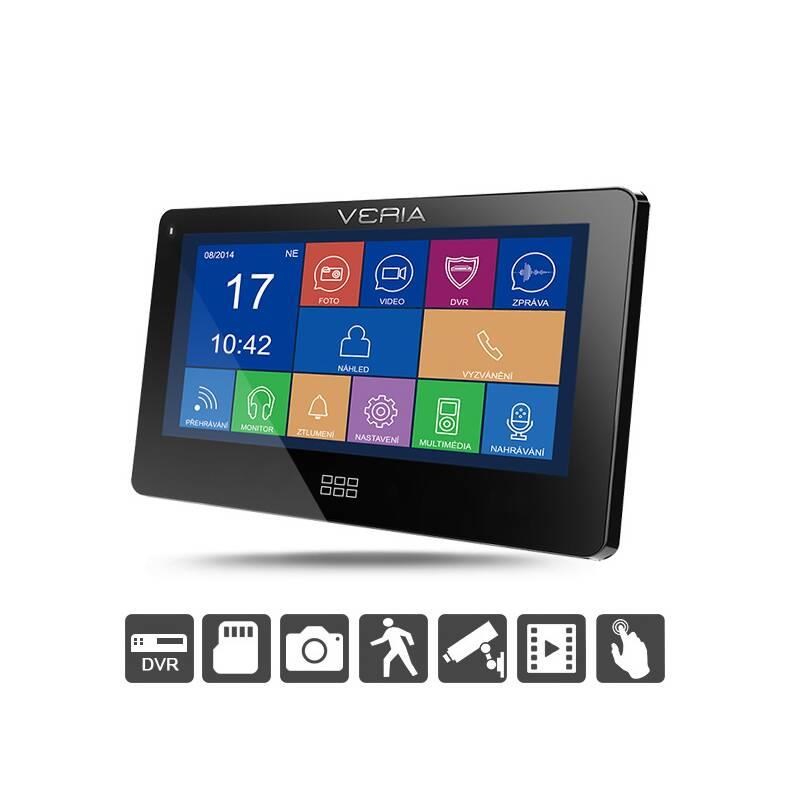 VERIA SET Dveřní videotelefon 7077C černý + VERIA 2301 