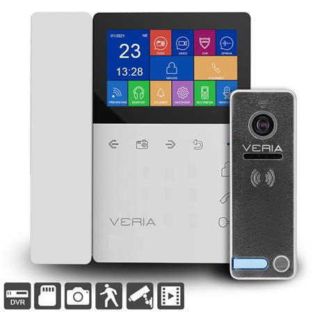 SET Videotelefon VERIA 7043B bílý + VERIA 2300 