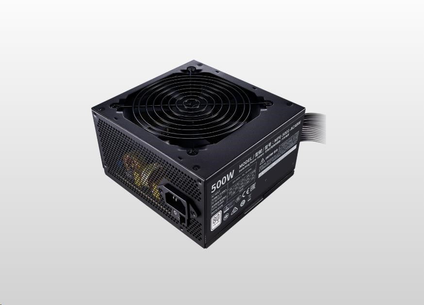 Cooler Master zdroj MWE 500W WHITE 230V - V2,  120mm,  80+ BULK1 