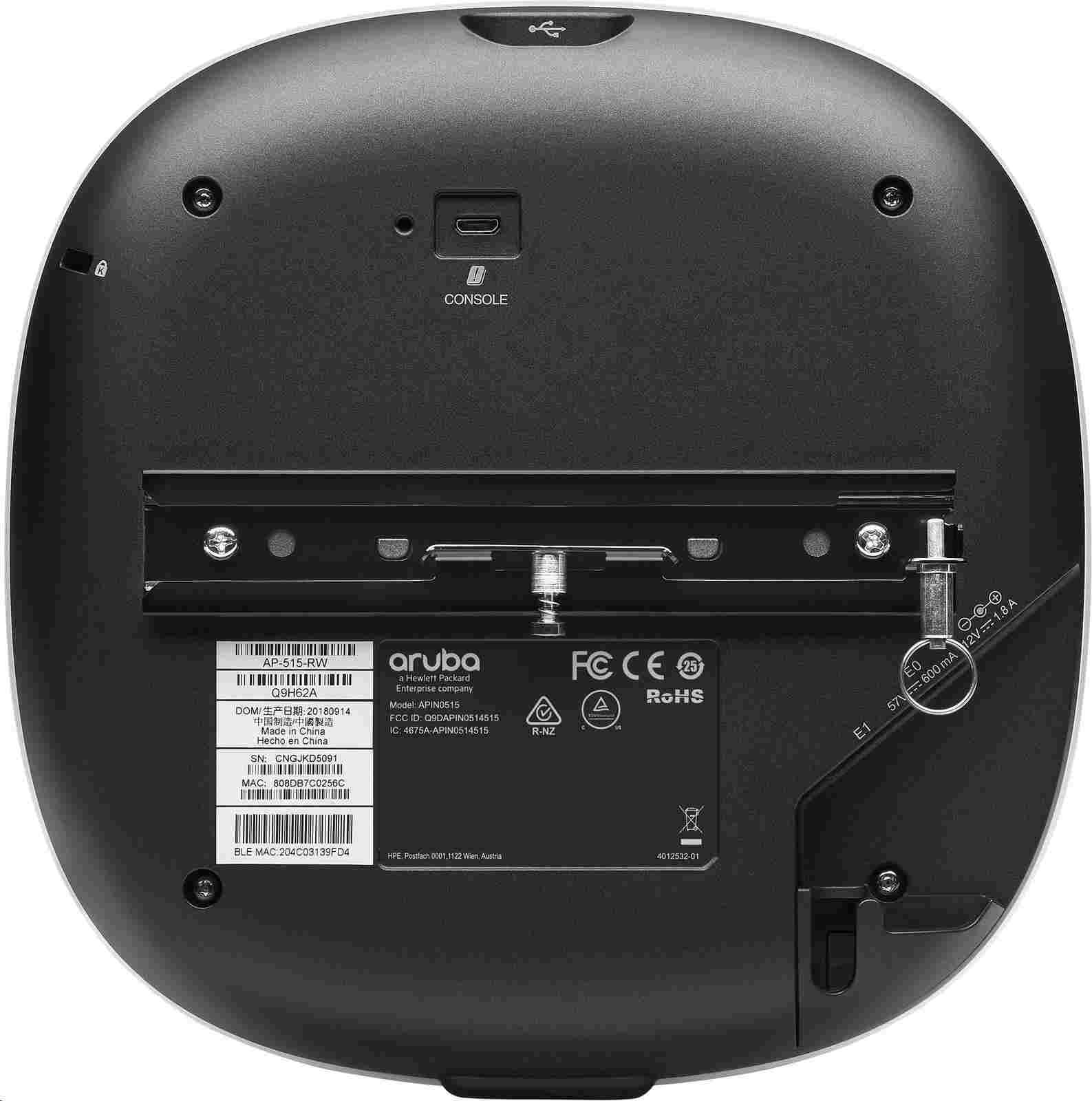 HPE Aruba Networking AP-515 (RW) Dual Radio 4x4/ 2x2 802.11ax Internal Antennas Unified Campus AP RENEW Q9H62A4 