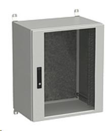 Vonkajšia nástenná skriňa Solarix LC-20 15U 600x400 mm,  sklenené dvere,  LC-20-15U-64-12-G0 