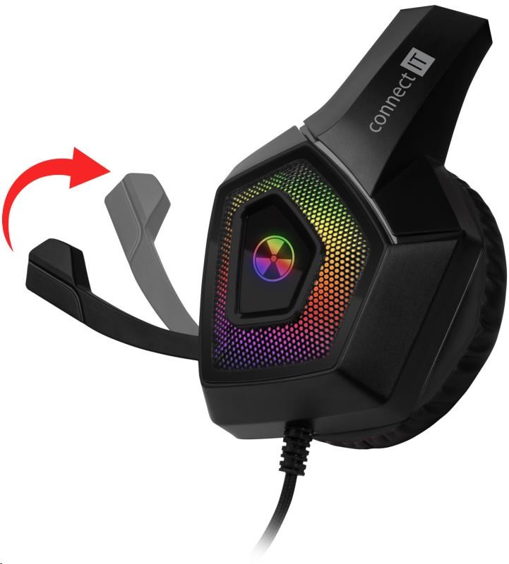 CONNECT IT herní sluchátka BATTLE RGB Ed. 3,  s mikrofonem,  černá2 