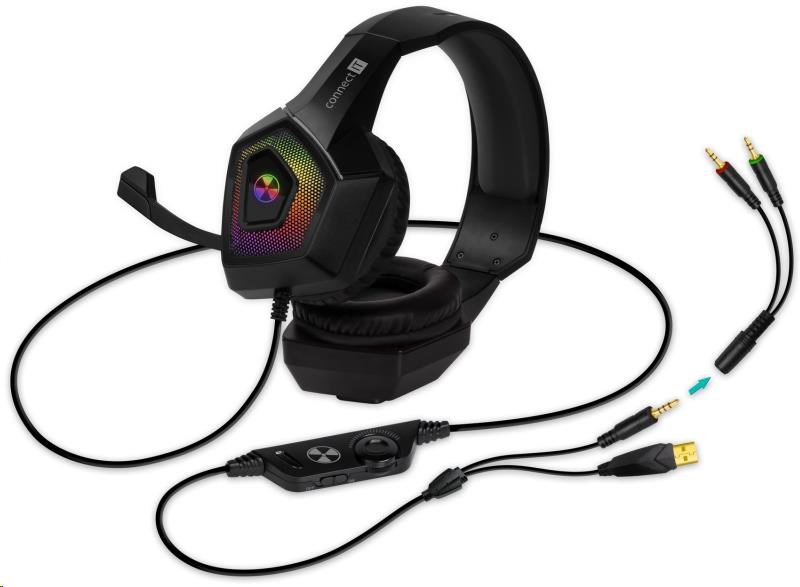 CONNECT IT herní sluchátka BATTLE RGB Ed. 3,  s mikrofonem,  černá4 