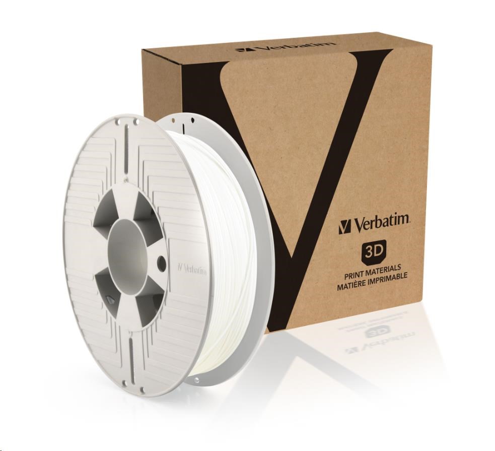 VERBATIM Filament pre 3D tlačiarne TEFABLOC TPE 1, 75mm,  190m,  500g biely1 