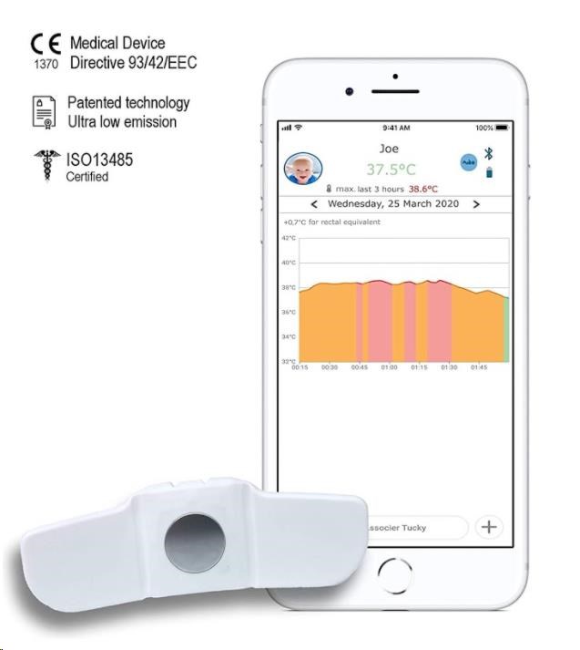 TUCKY – Chytrý teploměr a monitor polohy 2v15 