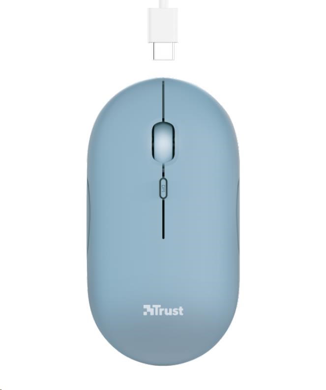 TRUST myš PUCK,  bezdrôtová,  USB,  modrá,  bluetooth2 