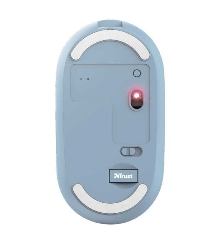 TRUST myš PUCK,  bezdrôtová,  USB,  modrá,  bluetooth0 