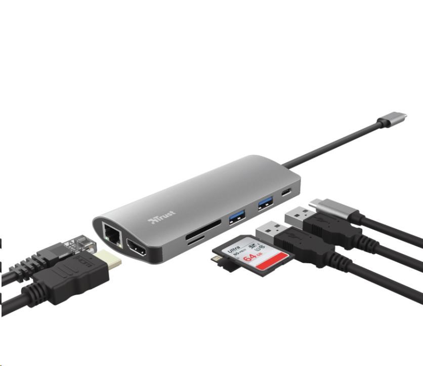 Adaptér TRUST DALYX, 7 v 1, USB-C1 