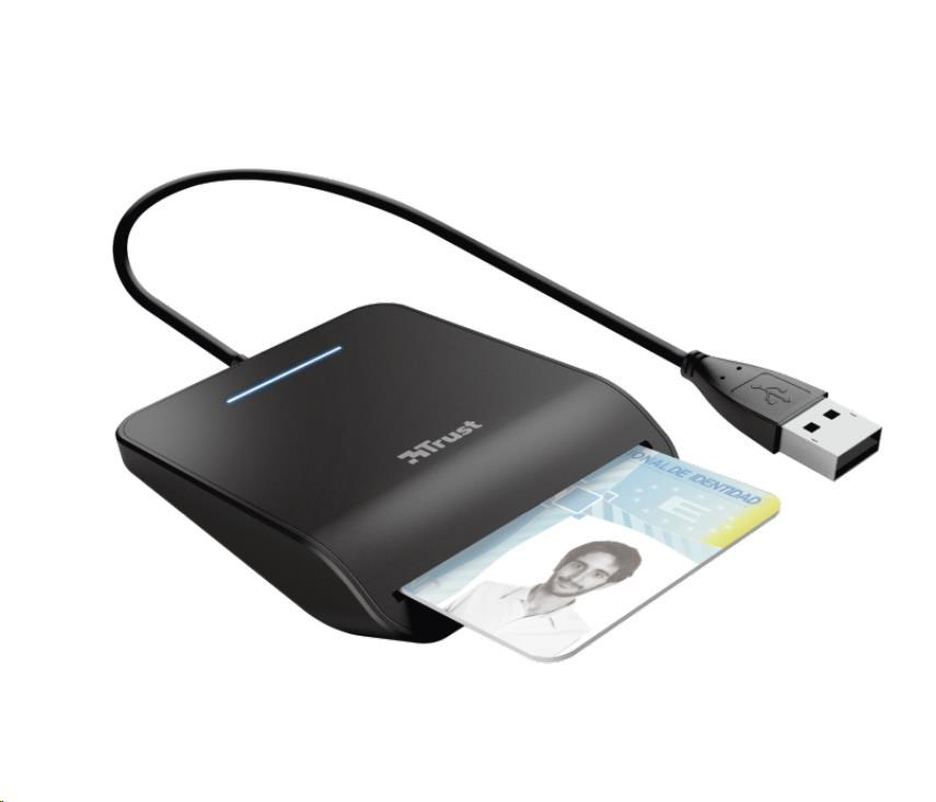Čítačka kariet TRUST PRIMO (DNI, smartcard), externá, USB, 100 cm2 