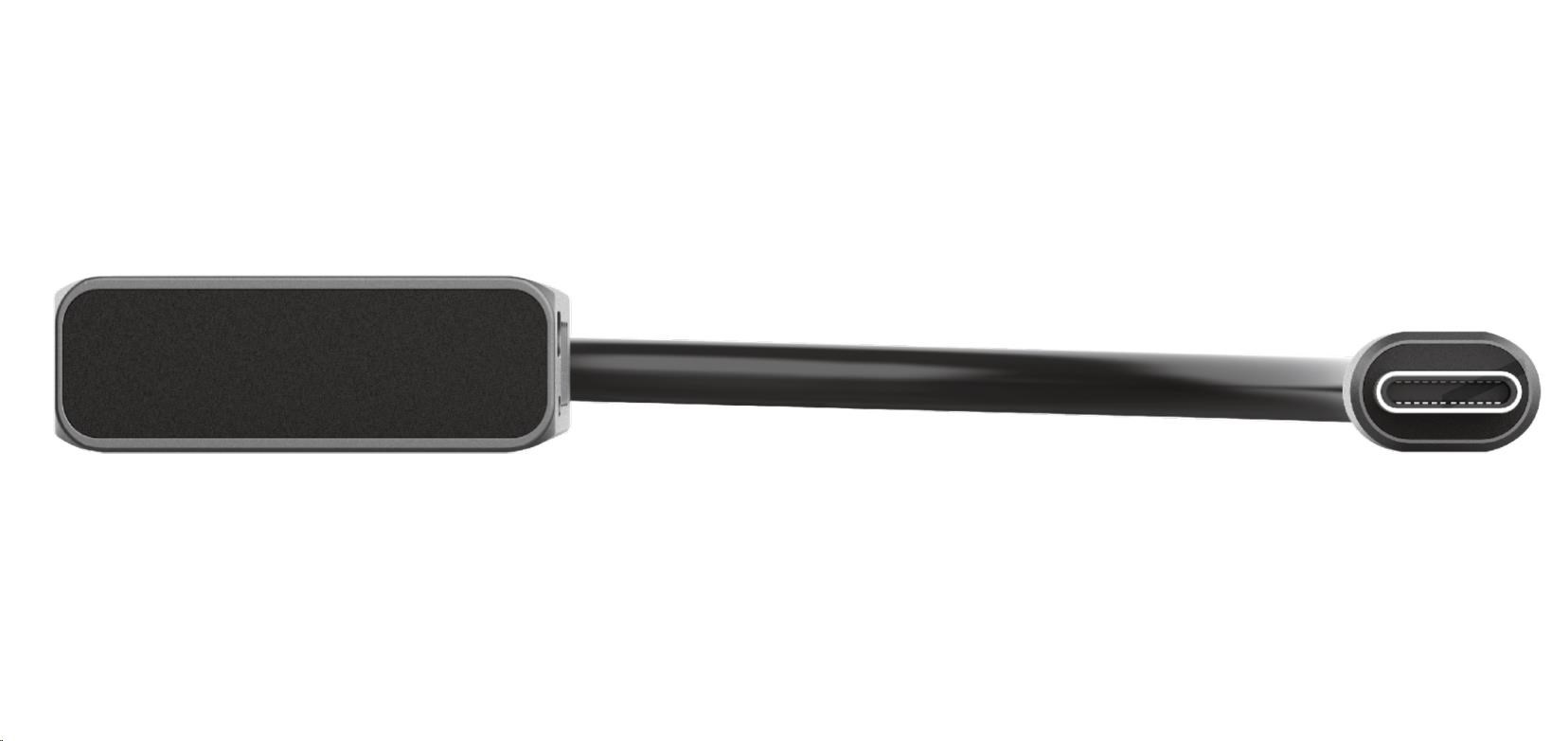 Rozbočovač TRUST HALYX,  rýchly rozbočovač USB-C a čítačka kariet2 