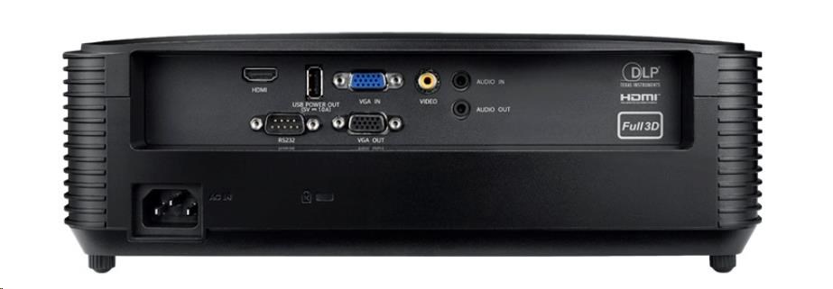 Optoma projektor W371 (DLP,  FULL 3D,  WXGA,  3 800 ANSI,  HDMI,  VGA,  RS232,  10W speaker)5 