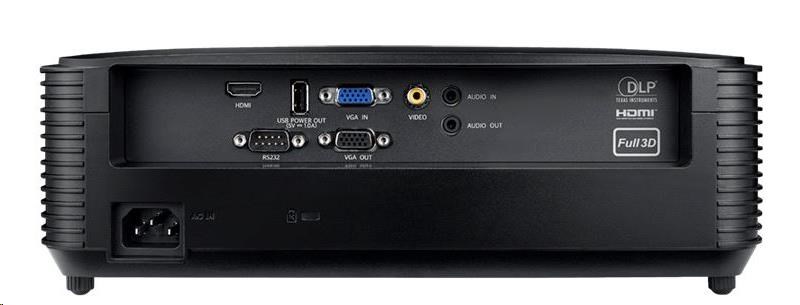 Optoma projektor H190X (DLP,  FULL 3D,  WXGA,  3 900 ANSI,  30 000:1,  HDMI,  VGA,  RS232,  1x10W speaker)5 