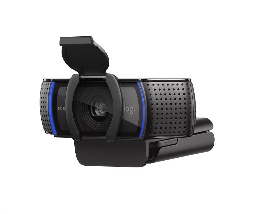Logitech HD Webcam C920S,  kamera vrátane. čiapky0 