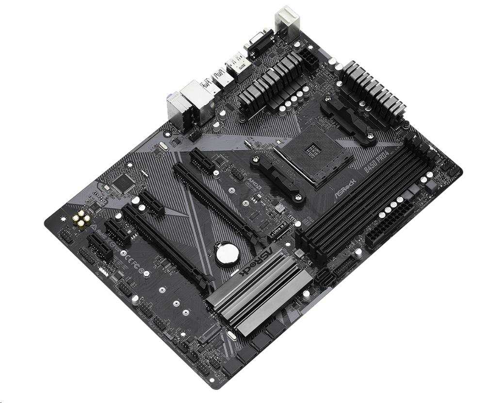 ASRock MB Sc AM4 B450 PRO4 R2.0,  AMD B450,  4xDDR4,  1xDP,  1xHDMI,  VGA2 