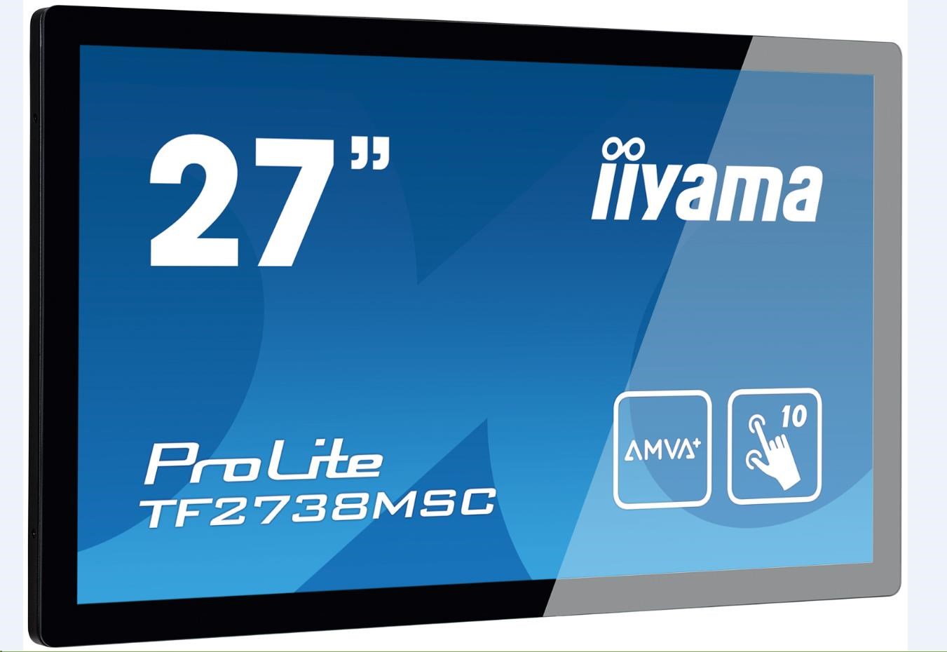 Dotykový monitor Iiyama ProLite TF2738MSC-B2,  68, 6 cm (27""),  kapacitný,  10 TP,  Full HD,  čierny0 