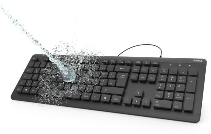 Hama voděodolná klávesnice KC-600,  kabelová,  černá1 