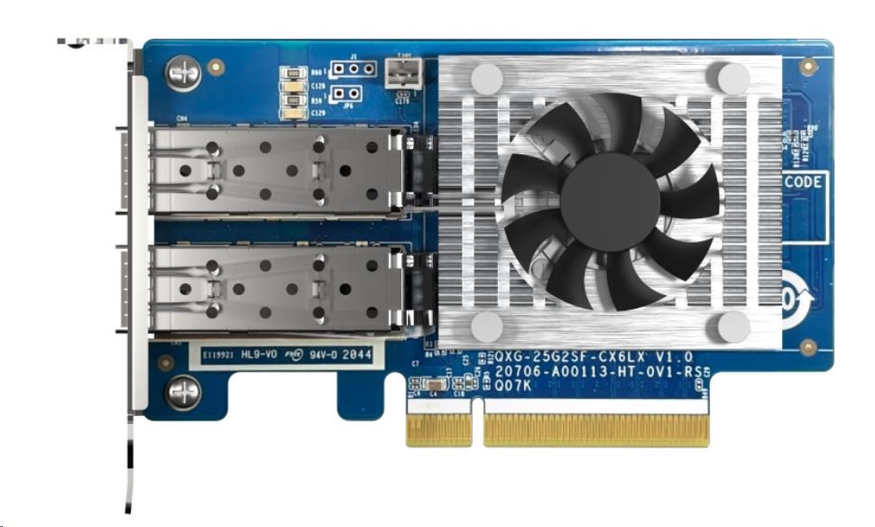 QNAP QXG-25G2SF-CX6 - 25GbE (2porty) PCIe karta; nízky profil; PCIe Gen4 x81 
