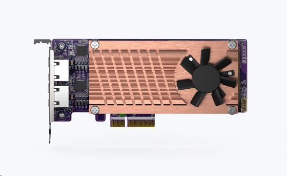 QNAP QM2 series, 2 x PCIe 2280 M.2 SSD slots, PCIe Gen3 x 4, 2 x Intel I225LM 2.5GbE NBASE-T port1 