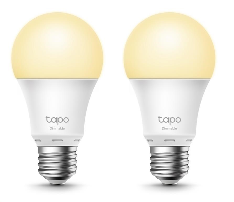 TP-Link Tapo L510E (2-pack) chytrá WiFi stmívatelná LED žárovka (bílá, 2700K, 806lm, 2, 4GHz, E27)3 