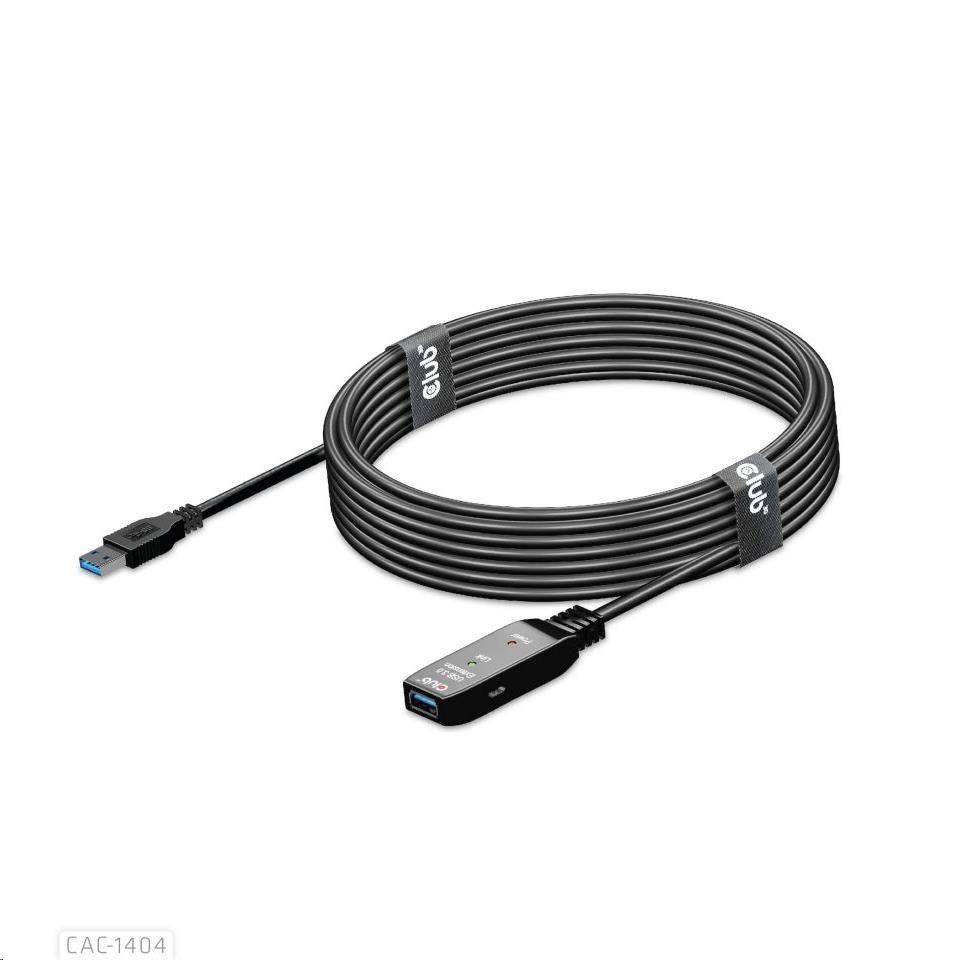 Kábel USB Club3D 3.2 Kábel aktívneho opakovača Gen1 M/ F 28AWG,  5 m2 