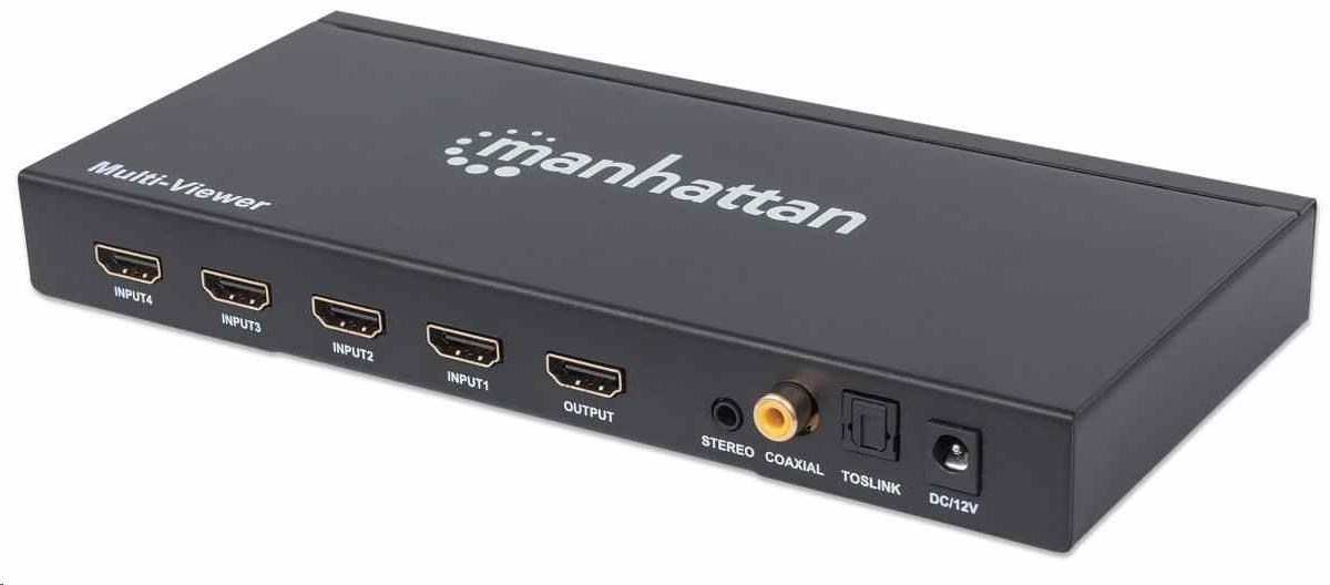 Manhattan HDMI Switch,  1080p 4-portový HDMI multiprepínač,  čierny0 