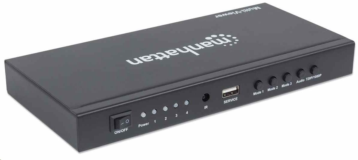 Manhattan HDMI Switch,  1080p 4-portový HDMI multiprepínač,  čierny4 