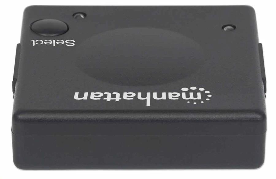 Manhattan HDMI Switch,  2-portový HDMI prepínač,  1080p,  čierny3 