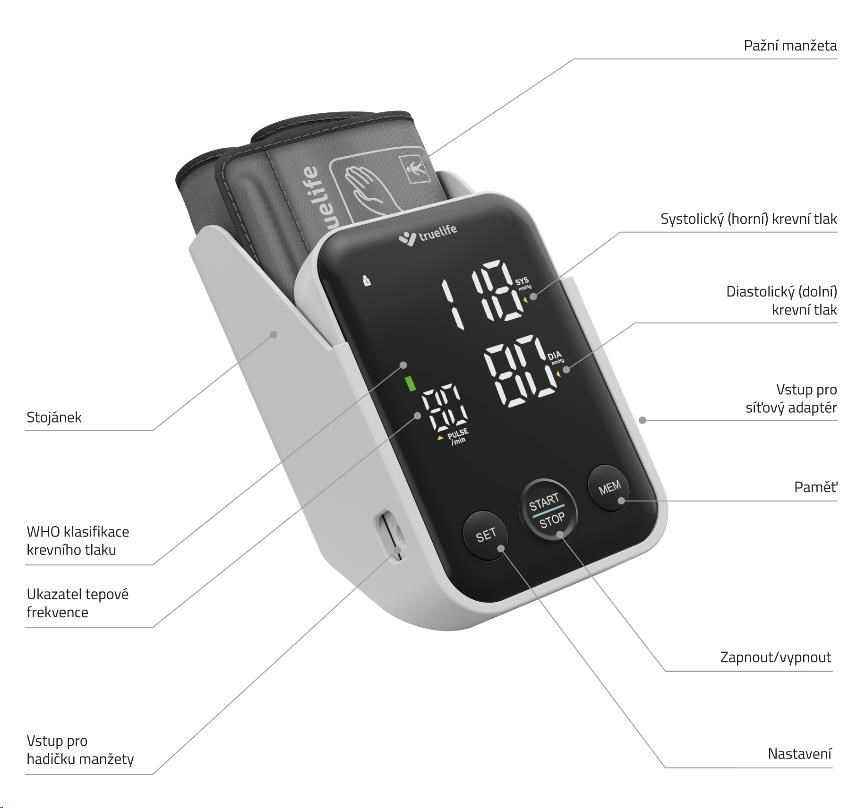 TrueLife Pulse B-Vision - tonometr/ měřič krevního tlaku3 