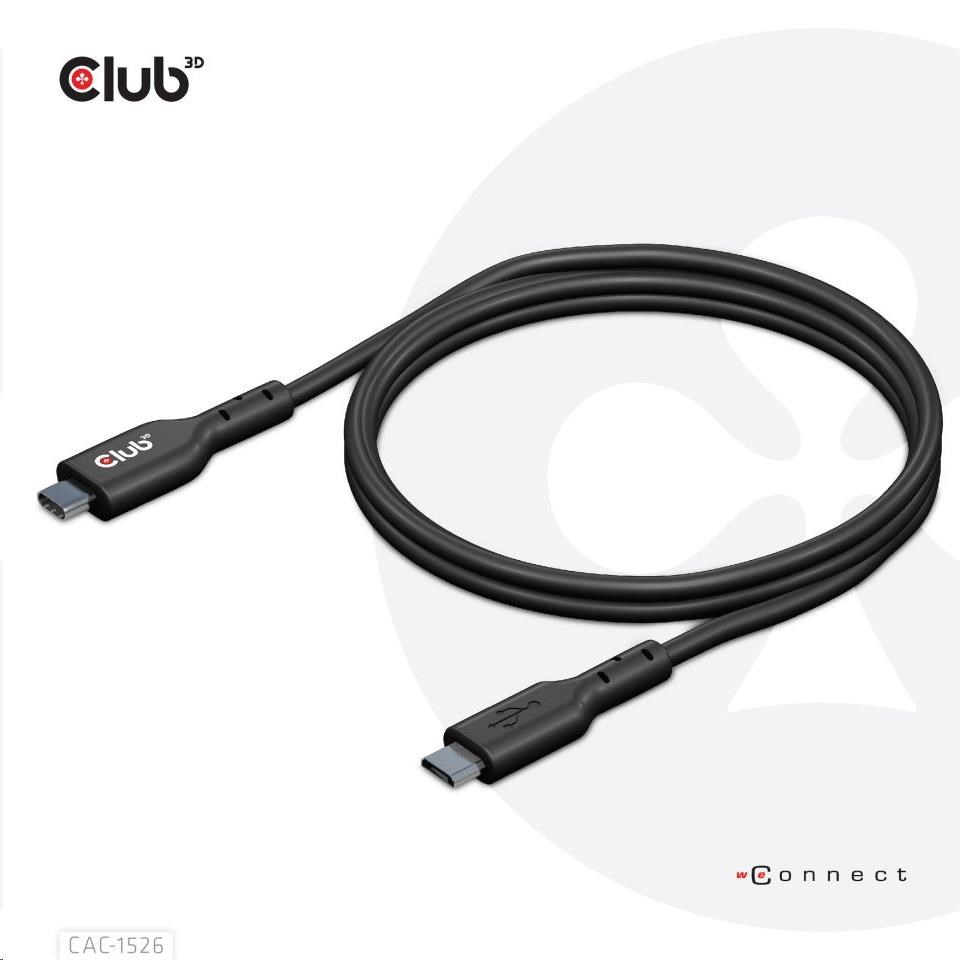 Kábel USB Club3D 3.2 Kábel typu C na Micro USB (M/ M),  obojsmerný,  1 m0 