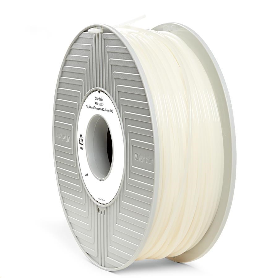 VERBATIM Filament pre 3D tlačiarne PLA 2.85mm, 126m, 1kg prírodná priehľadná (stará PN 55282)0 