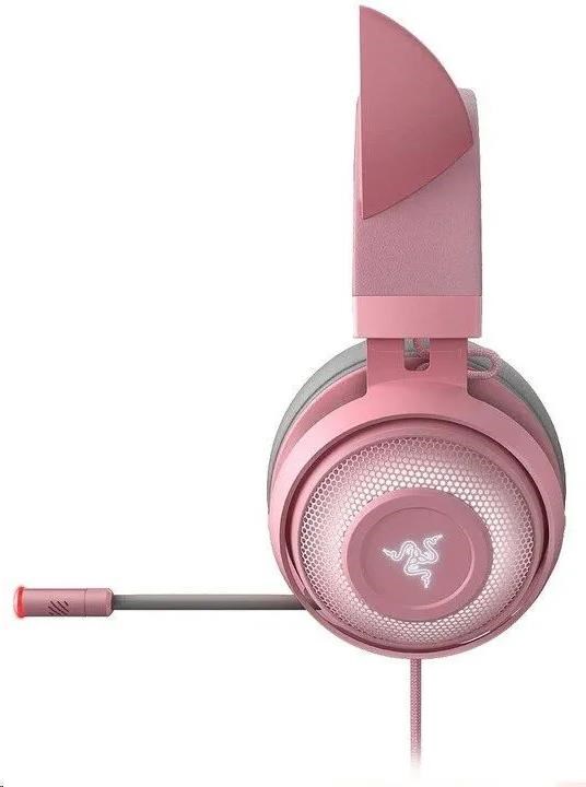 RAZER sluchátka Kraken Kitty,  USB Headset,  Chroma,  Quartz /  růžová4 