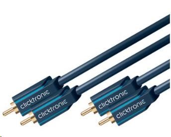 Kábel ClickTronic HQ OFC 2x Cinch - 2x Cinch RCA,  M/ M,  10 m0 