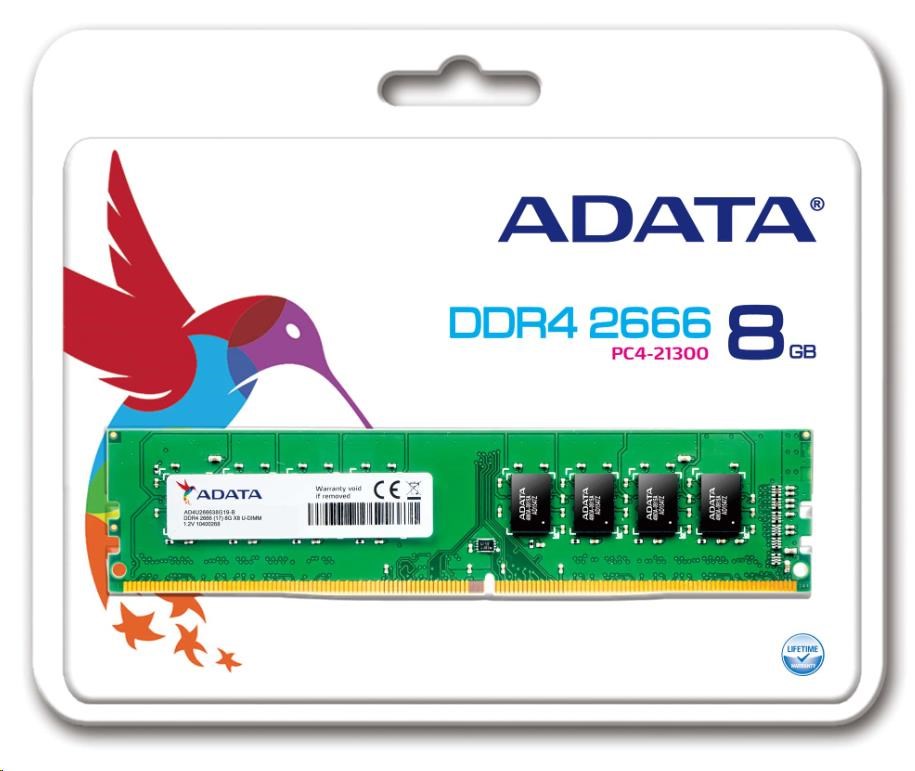 ADATA Premier DDR4 4GB 2666MHz CL19 DIMM,  512x8,  maloobchod1 