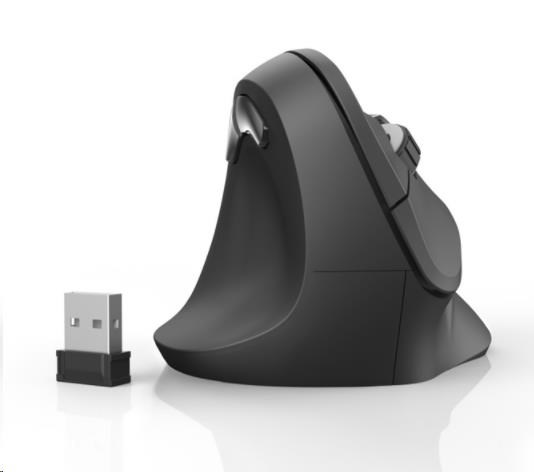 Vertikálna ergonomická bezdrôtová myš Hama EMW-500L, ľavá, čierna1 