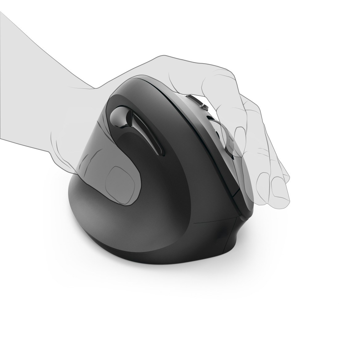 Vertikálna ergonomická bezdrôtová myš Hama EMW-500L, ľavá, čierna3 